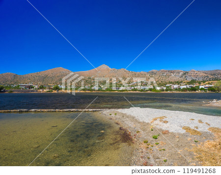 Ruins of ancient Greek salt pans (Elounda, Crete) 119491268