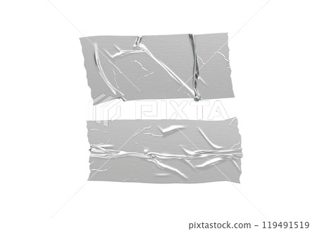 Blank silver rectangle adhesive duct tape mockup, top view Blank silver rectangle adhesive duct tape mockup, top view 119491519