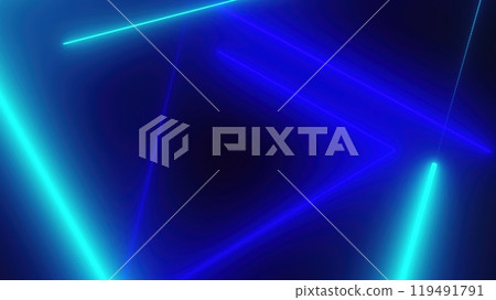 Neon tunnel with triangles shapes 119491791