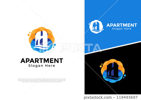 Set of Hotel high concept real estate logo vector template Set of Hotel high concept real estate logo vector template 119493697