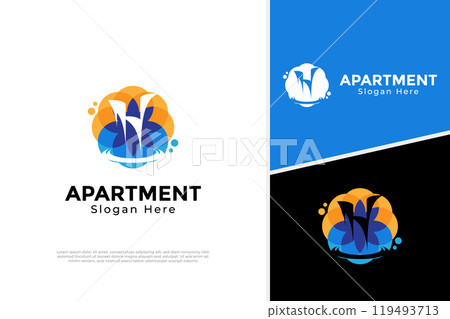 Set of Hotel high concept real estate logo vector template 119493713