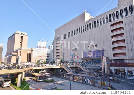 In front of Hachioji Station on a clear day, Tokyo In front of Hachioji Station on a clear day, Tokyo 119494191