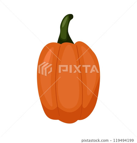 Fall Pumpkin,Orange pumpkin on a white... - Stock Illustration ...