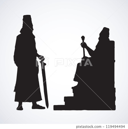 Golden Idol of Nebuchadnezzar. Vector drawing 119494494