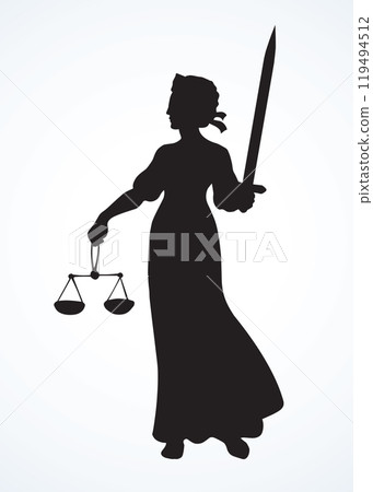 Symbol of justice. Vector drawing 119494512