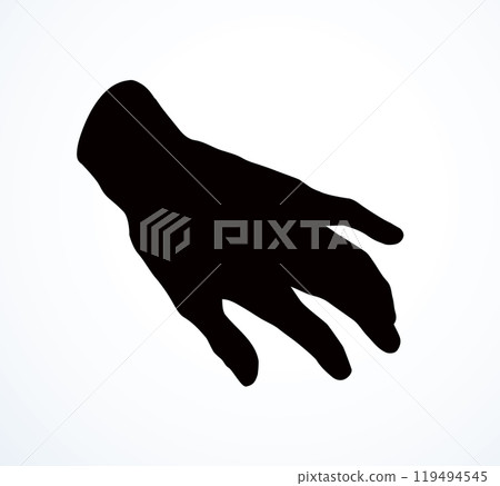 Relaxed hand. Vector drawing Relaxed hand. Vector drawing 119494545