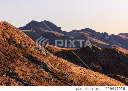 sunrise in Fagaras Mountains, Romania 119495056