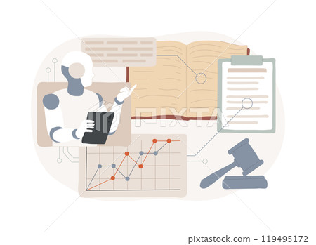AI-Powered Predictive Analytics abstract concept vector illustration. 119495172
