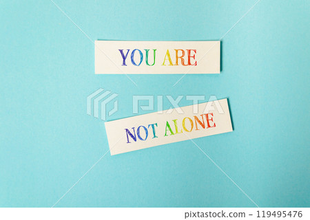 Two pieces of paper with rainbow colors 119495476