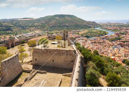 Panoramic view of Bosa from Malaspina Castle 119495639