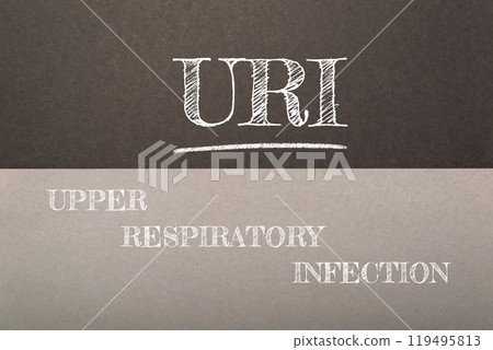 A chalkboard with the word URI written in white on it A chalkboard with the word URI written in white on it 119495813