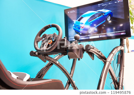 Racing simulator and monitor Racing simulator and monitor 119495876