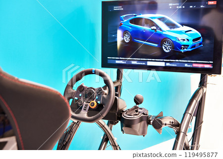 Racing simulator and monitor Racing simulator and monitor 119495877