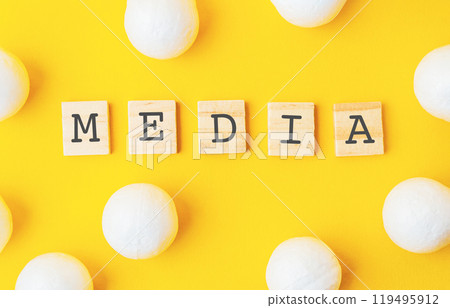 Yellow background with a large white circle in the center 119495912