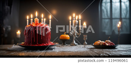 cake, halloween, candle 119496061
