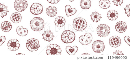 cookie, pattern, vector 119496090