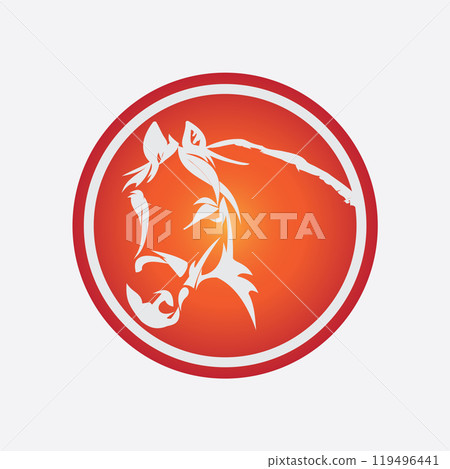 Horse Logo Template Vector icon Horse Logo Template Vector icon 119496441