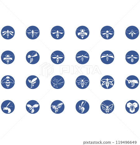 Icon set animal bee logo 119496649