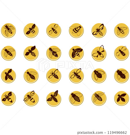 Icon set animal bee logo 119496662