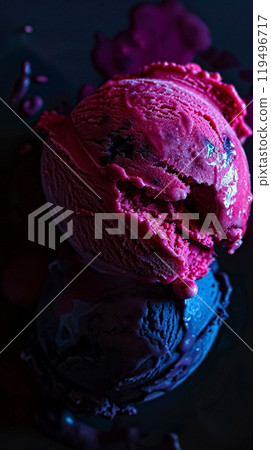 Ice cream commercial, macro food texture background design 119496717