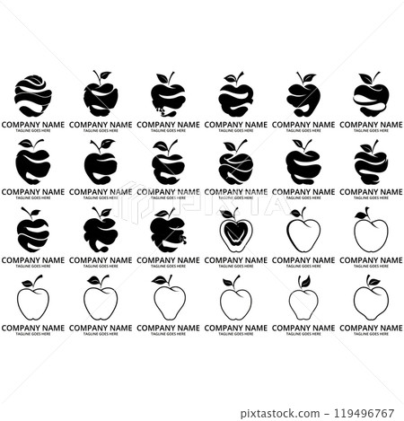 Icon bundle logo vector apple 119496767