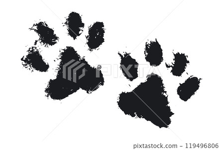 footprint, silhouette, vector 119496806