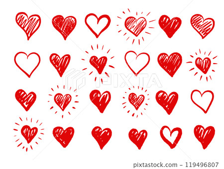 heart, vector, sketch 119496807