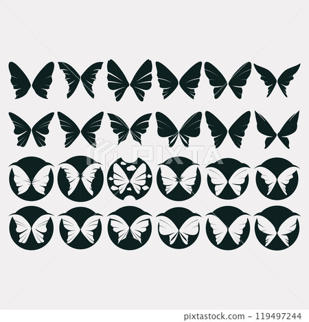 collection of butterfly logos collection of butterfly logos 119497244