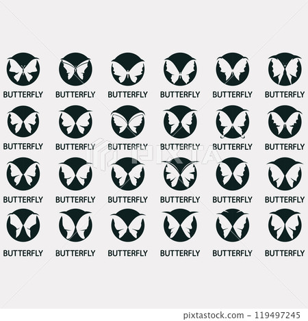 collection of butterfly logos 119497245