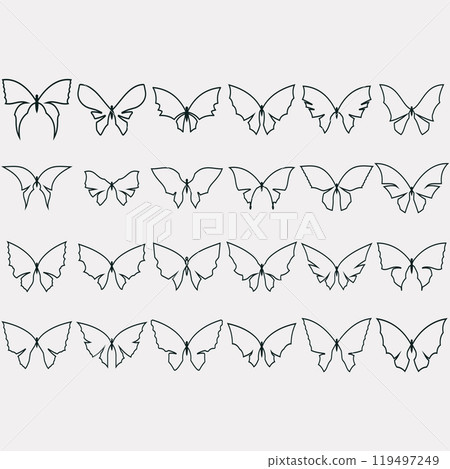 collection of butterfly logos collection of butterfly logos 119497249