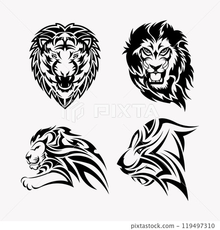 collection of lion logos collection of lion logos 119497310