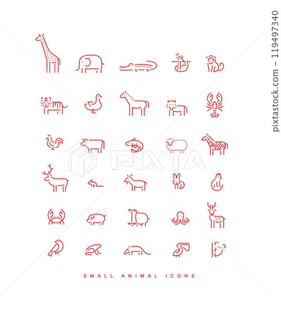 Animals collection set beige Animals collection set beige 119497340