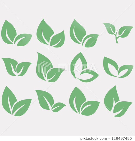 Collection of leaf logos 119497490