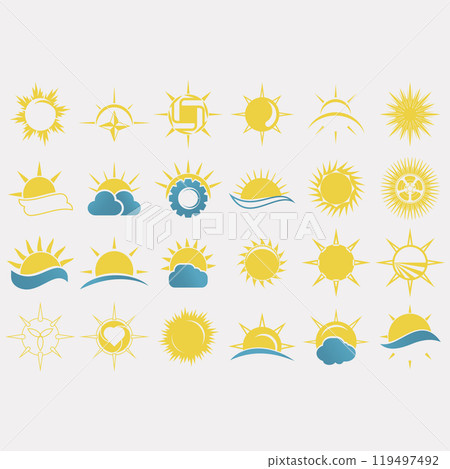 collection of sun logos collection of sun logos 119497492