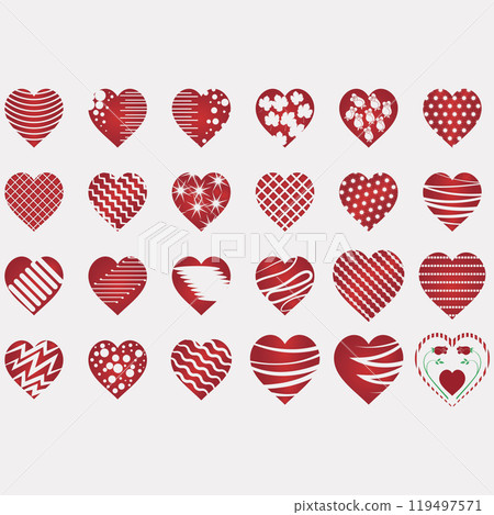 Icon set vector love Icon set vector love 119497571