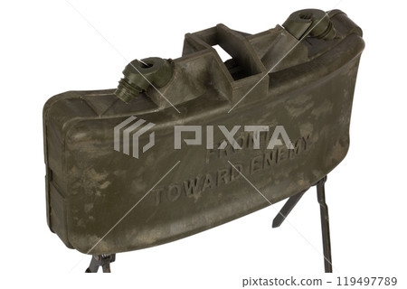 M18 Claymore mine is a directional anti-personnel mine developed for the United States Armed Forces. 119497789