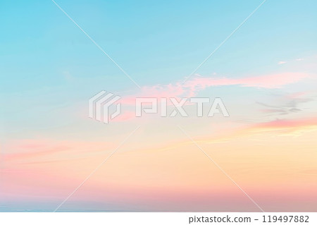 A beautiful pink and blue sky filled with clouds during sunset 119497882