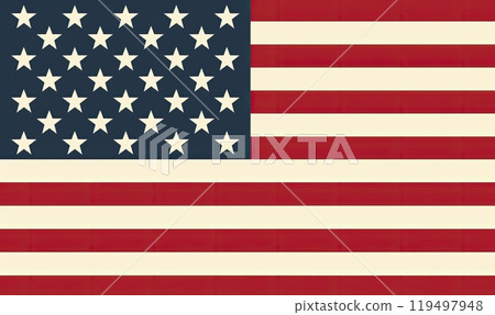 This is a close up image of the American flag displayed on a white background This is a close up image of the American flag displayed on a white background 119497948