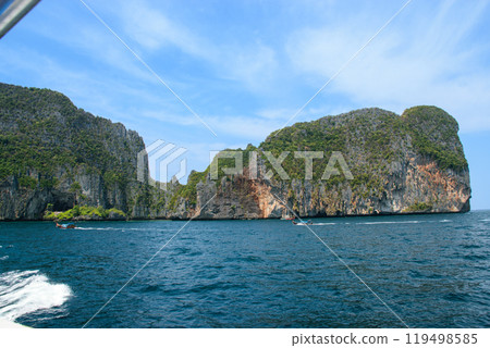 Island from Thale Waek, Koh Phi Phi Islands. Island from Thale Waek, Koh Phi Phi Islands. 119498585