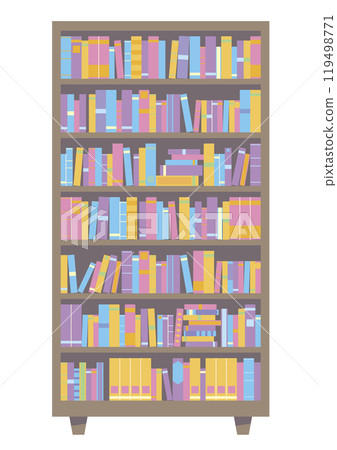 一個高高的書架，可以放很多書 119498771