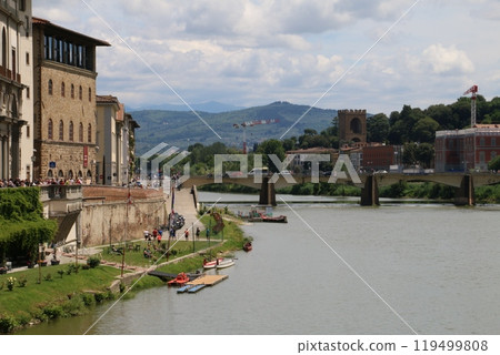 Scenery along the Arno River in Florence Scenery along the Arno River in Florence 119499808