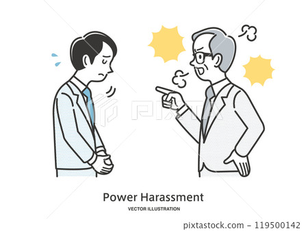 A businessman who is frightened by his boss A businessman who is frightened by his boss 119500142