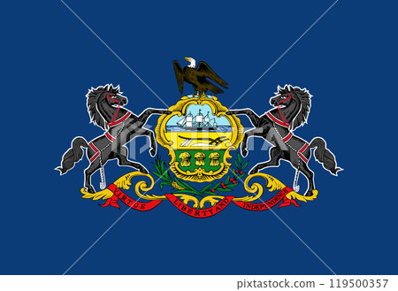 Pennsylvania State Flag background illustration Pennsylvania State Flag background illustration 119500357