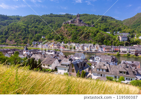 Cochem and Reichsburg Castle on the Moselle River, Germany Cochem and Reichsburg Castle on the Moselle River, Germany 119500387