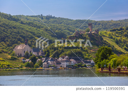 Beilstein Village and Metternich Castle on the Moselle River, Germany Beilstein Village and Metternich Castle on the Moselle River, Germany 119500391