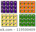 A Halloween pattern set of cute ghosts. 119500409