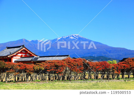 城牆遺跡（出羽國府推測地點） 鳥海山山麓的紅葉 119500553