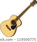 Acoustic guitar illustration 119500775
