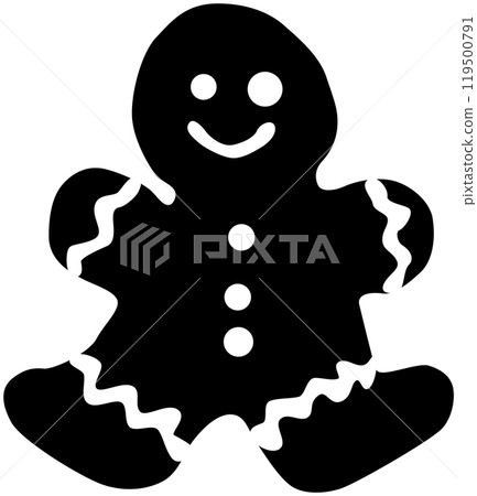 Cookie Man silhouette material Cookie Man silhouette material 119500791