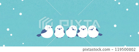 Shimaenaga background illustration material (vector copy space banner no text) 119500802